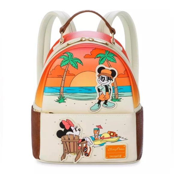 Mickey and Minnie Mouse Beach Loungefly mini